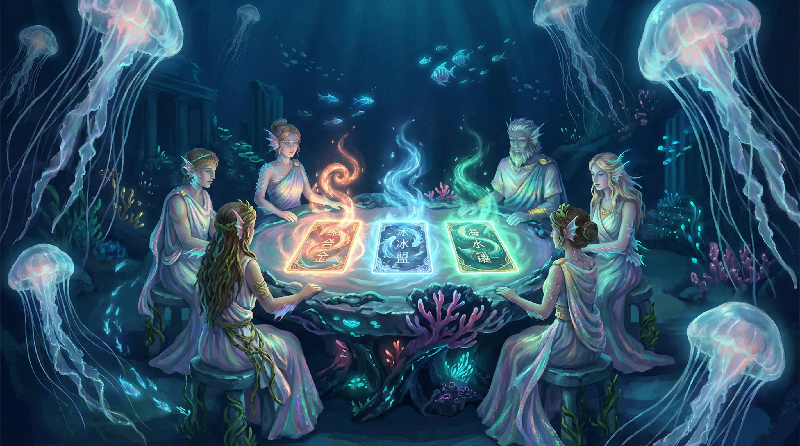 开元棋牌水母炸金花荧光深渊牌局